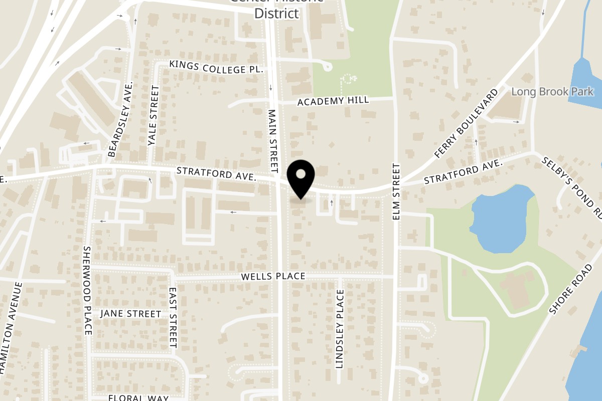 Map showing the location of The Parlor on 999 Stratford Ave in Stratford